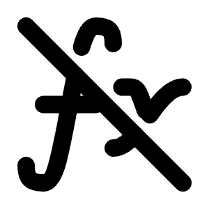 Math Function Off Icon from Tabler Line Set