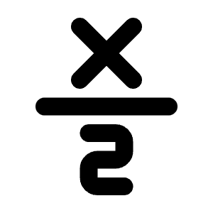Math X Divide 2 Icon from Tabler Line Set
