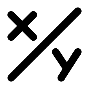 Math X Divide Y 2 Icon from Tabler Line Set