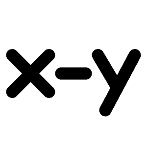 Math X Minus Y Icon from Tabler Line Set
