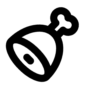 Meat Icon from Tabler Line Set