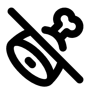 Meat Off Icon from Tabler Line Set