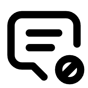 Message 2 Cancel Icon from Tabler Line Set