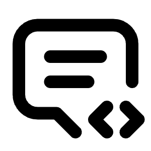 Message 2 Code Icon from Tabler Line Set