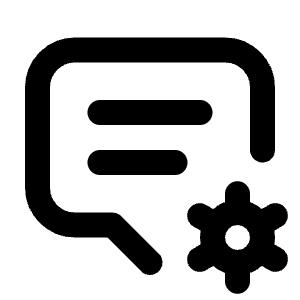 Message 2 Cog Icon from Tabler Line Set