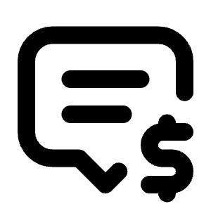 Message 2 Dollar Icon from Tabler Line Set