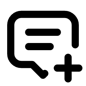 Message 2 Plus Icon from Tabler Line Set