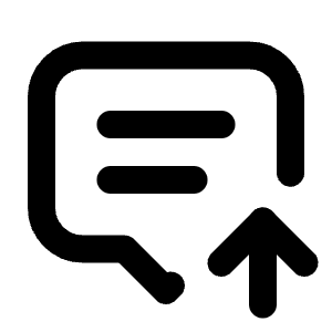 Message 2 Up Icon from Tabler Line Set