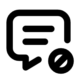 Message Cancel Icon from Tabler Line Set