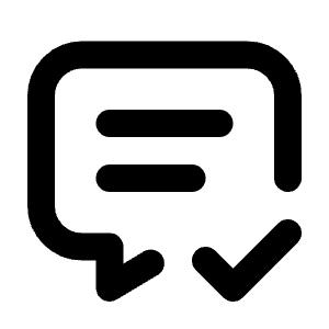 Message Check Icon from Tabler Line Set