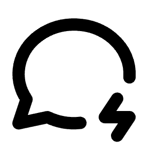 Message Circle Bolt Icon from Tabler Line Set