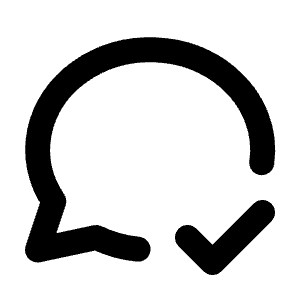 Message Circle Check Icon from Tabler Line Set