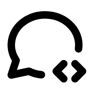 Message Circle Code Icon from Tabler Line Set