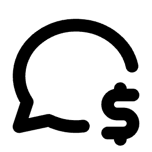 Message Circle Dollar Icon from Tabler Line Set