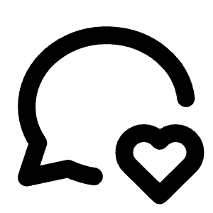 Message Circle Heart Icon from Tabler Line Set
