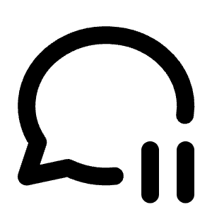 Message Circle Pause Icon from Tabler Line Set