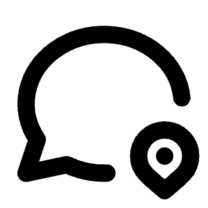 Message Circle Pin Icon from Tabler Line Set