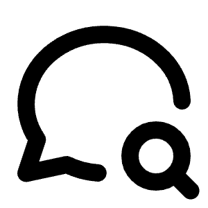 Message Circle Search Icon from Tabler Line Set