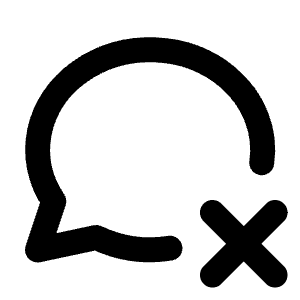 Message Circle X Icon from Tabler Line Set