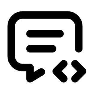 Message Code Icon from Tabler Line Set