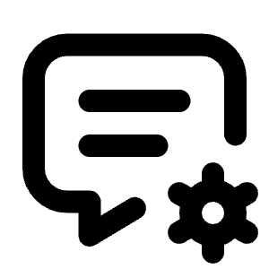 Message Cog Icon from Tabler Line Set
