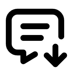 Message Down Icon from Tabler Line Set