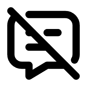 Message Off Icon from Tabler Line Set