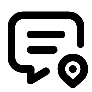 Message Pin Icon from Tabler Line Set