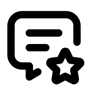 Message Star Icon from Tabler Line Set