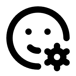 Mood Cog Icon from Tabler Line Set