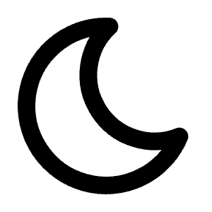 Moon Icon from Tabler Line Set