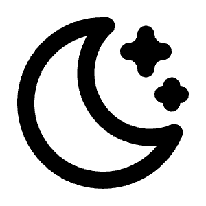 Moon Stars Icon from Tabler Line Set