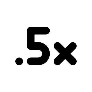 Multiplier 0 5x Icon from Tabler Line Set