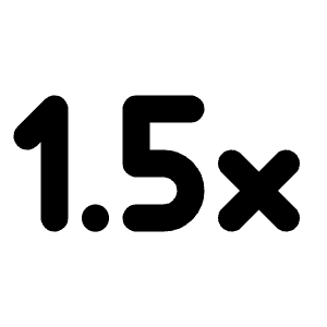 Multiplier 1 5x Icon from Tabler Line Set