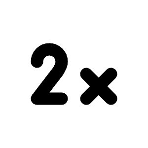 Multiplier 2x Icon from Tabler Line Set