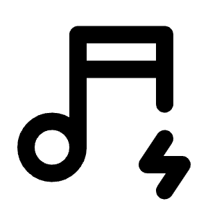 Music Bolt Icon from Tabler Line Set
