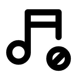 Music Cancel Icon from Tabler Line Set