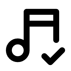 Music Check Icon from Tabler Line Set