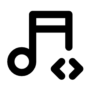 Music Code Icon from Tabler Line Set