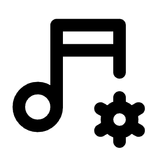 Music Cog Icon from Tabler Line Set