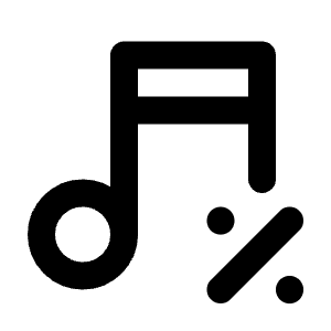 Music Discount Icon from Tabler Line Set