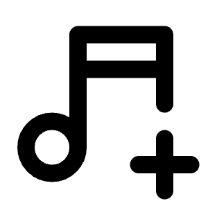 Music Plus Icon from Tabler Line Set