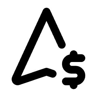 Navigation Dollar Icon from Tabler Line Set