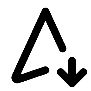 Navigation Down Icon from Tabler Line Set