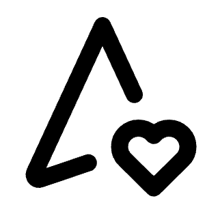 Navigation Heart Icon from Tabler Line Set
