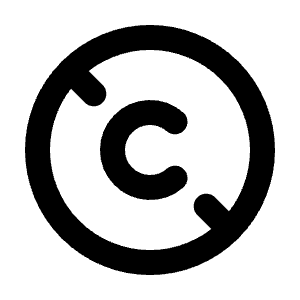 No Copyright Icon from Tabler Line Set