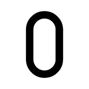 Number 0 Icon from Tabler Line Set