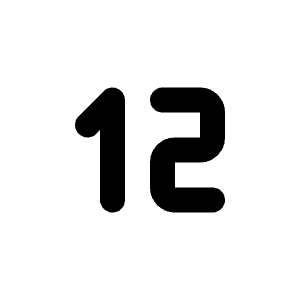 Number 12 Small Icon from Tabler Line Set