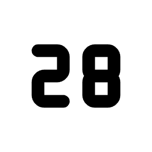 Number 28 Small Icon from Tabler Line Set