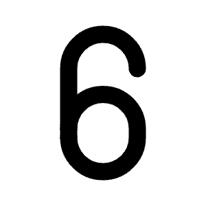 Number 6 Icon from Tabler Line Set